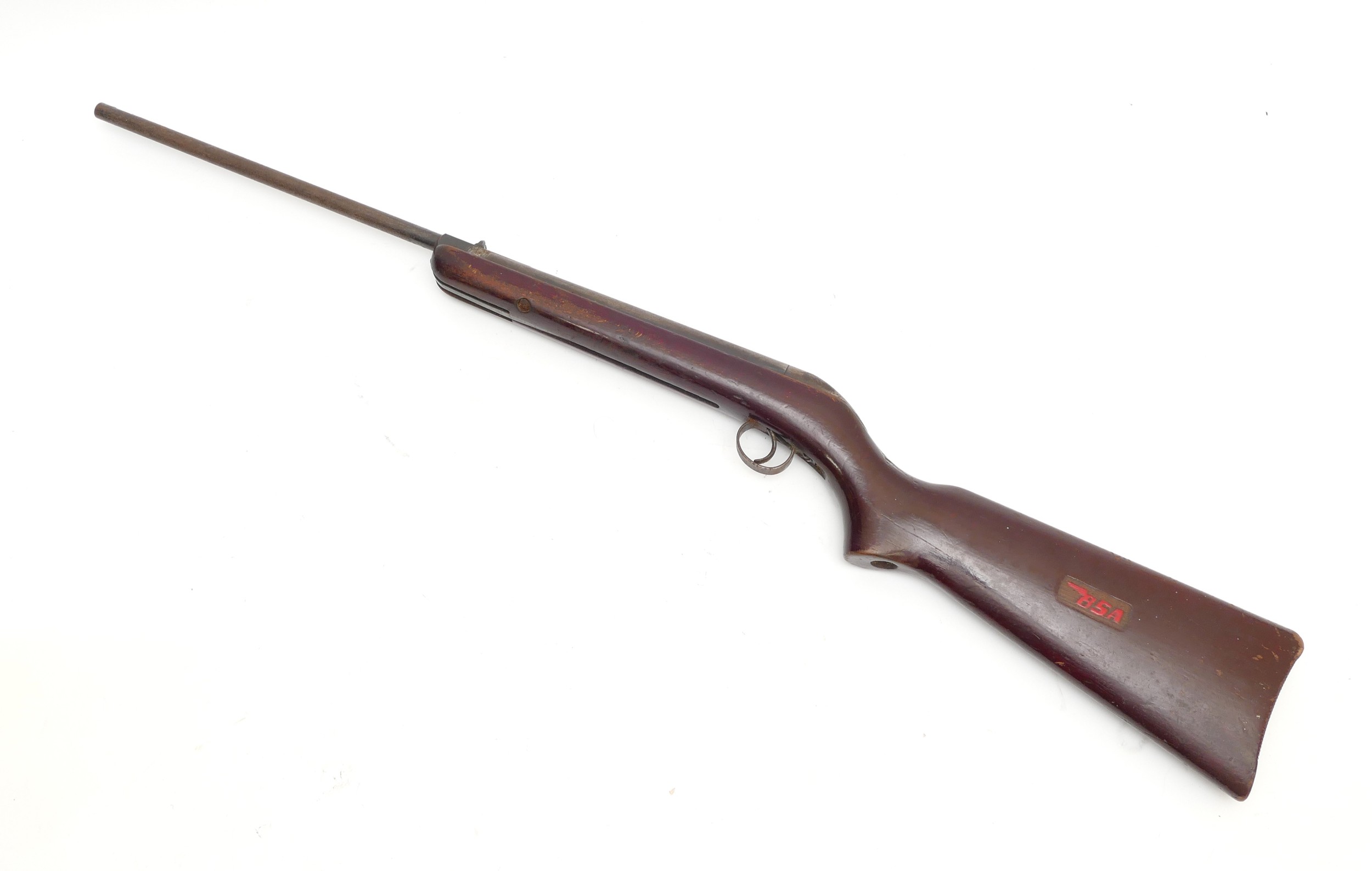 Early 20th century BSA air rifle, single shot with iron