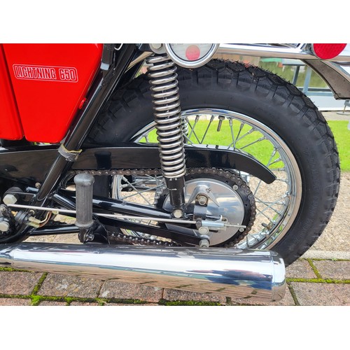 495 - 1973 BSA A65L Lightning. 654cc. Registration Number WWT506J. Frame Number HE12729. Engine Number HE1... 