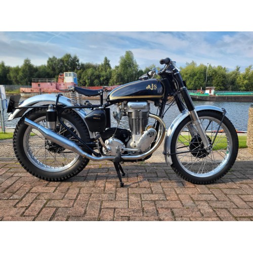 485 - 1955 AJS 16c Trials Bike. 350cc. Registration Number VSK 522. Frame Number C6360. Engine Number 5616... 