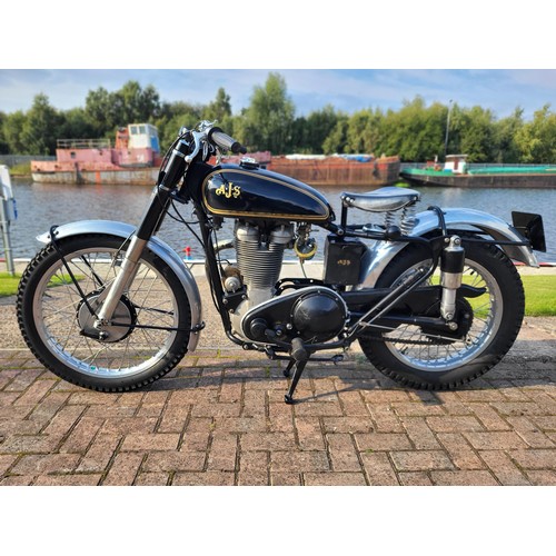 485 - 1955 AJS 16c Trials Bike. 350cc. Registration Number VSK 522. Frame Number C6360. Engine Number 5616... 