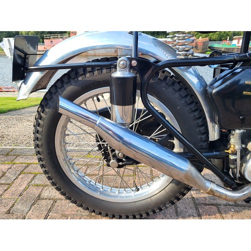 485 - 1955 AJS 16c Trials Bike. 350cc. Registration Number VSK 522. Frame Number C6360. Engine Number 5616... 