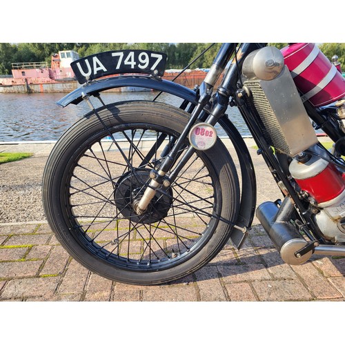 497 - 1929 Scott Sport Squirrel, 596cc. Registration Number UA 7497. Frame Number 2738. Engine Number Y342... 