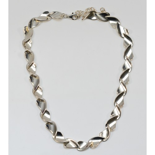 12 - Kit Heath,  a 925 silver leaf necklace, 42cm, 49gm, case