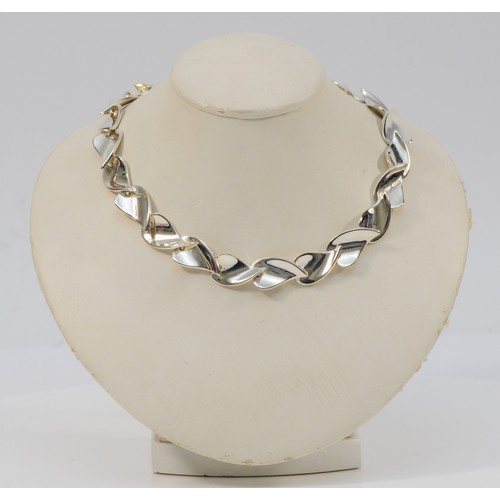 12 - Kit Heath,  a 925 silver leaf necklace, 42cm, 49gm, case