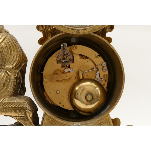 アンティーク Lancini イタリア 大理石 ジャンク 手巻き 真鍮 ブロンズ