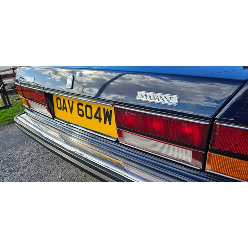 410 - 1981 Bentley Mulsanne, 6750cc. Registration number OAV 604W. VIN number SCBZS00098CHO2245. Engine nu... 