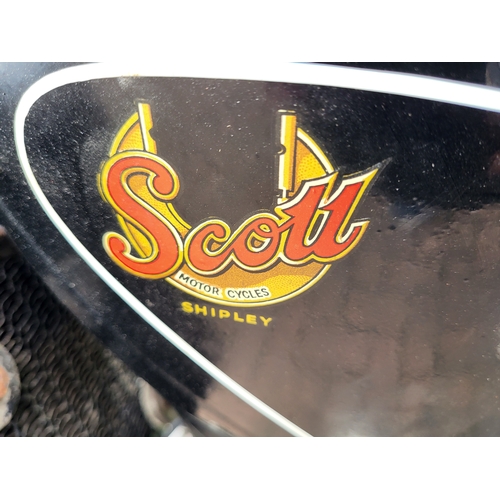 498 - 1950 Scott Flying Squirrel, 596cc. Registration number OMU 818.
Sold with the V5C, V5, V.E. 60, vari... 