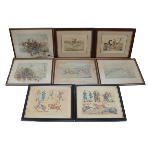 2 - After H. Alken thirteen prints and engravings, depicting various hunting scenes, to include Grouse S... 