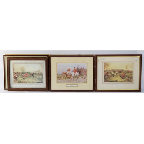 6 - Twelve framed prints, depicting English hunting scenes, to include, Setting Off, George Wright and B... 