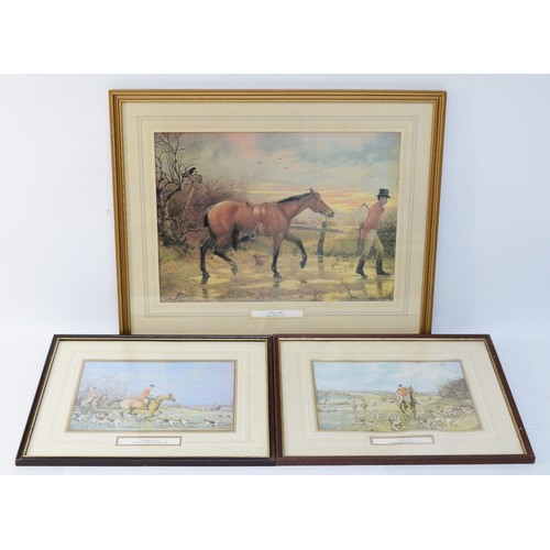 6 - Twelve framed prints, depicting English hunting scenes, to include, Setting Off, George Wright and B... 