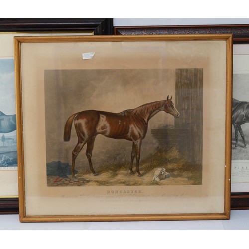 54 - A framed engraving of the racehorse Doncaster, painted by Harry Hall, engraved by BG Hester and publ... 