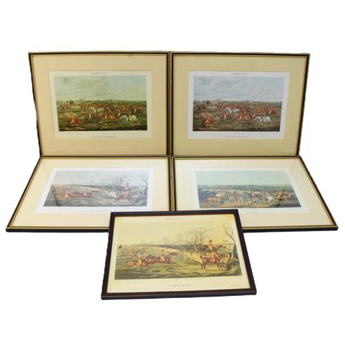 14 - Four framed engravings, depicting the Quorn Hunt, painted by Henry Alken and engraved by FC Lewis, H... 