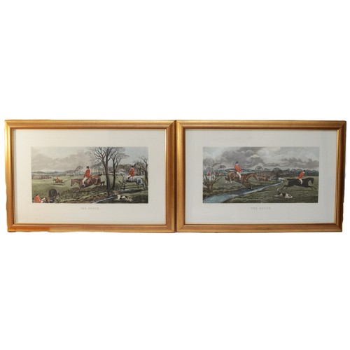 21 - Two framed engravings, depicting English hunting scenes, painted by T. N. H Walsh, engraved by C. R.... 