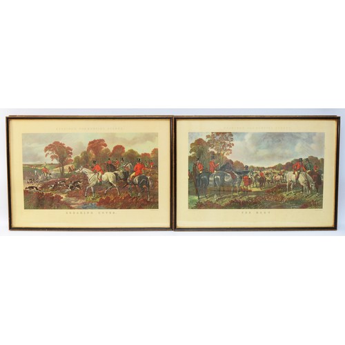 26 - A set of four engravings from a series entitled Herrings Fox Hunting Scenes, painted by J. F. Herrin... 