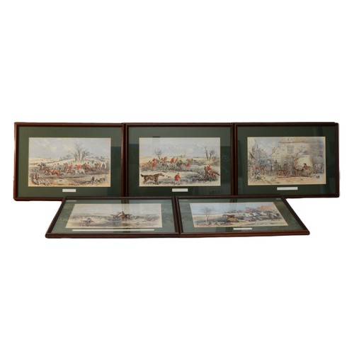 33 - A set of eight framed prints, depicting English hunting scenes, to include the titles, The Santuary,... 