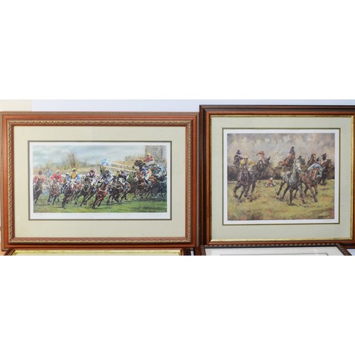 56 - Four limited edition prints, related to horseracing, and signed by the artists in pencil, to include... 