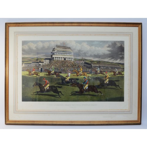 70 - A framed hand-coloured engraving, entitled The Liverpool Grand National Steeple Chase - Coming In, p... 