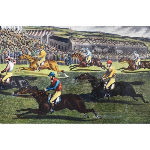 70 - A framed hand-coloured engraving, entitled The Liverpool Grand National Steeple Chase - Coming In, p... 