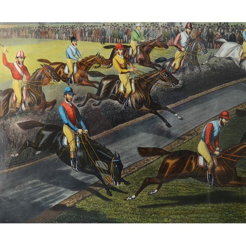 71 - A framed hand-coloured engraving, entitled The Liverpool Grand National Steeple Chase - The Water Ju... 