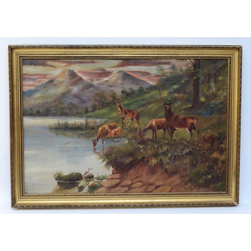 46 - J. Jetterson; Monarchs at the Glen, September 1920, oil on canvas, signed and dated 1/9/20, H-60cm x... 