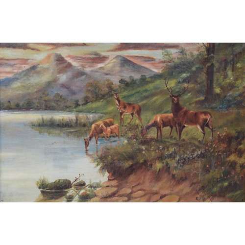 46 - J. Jetterson; Monarchs at the Glen, September 1920, oil on canvas, signed and dated 1/9/20, H-60cm x... 