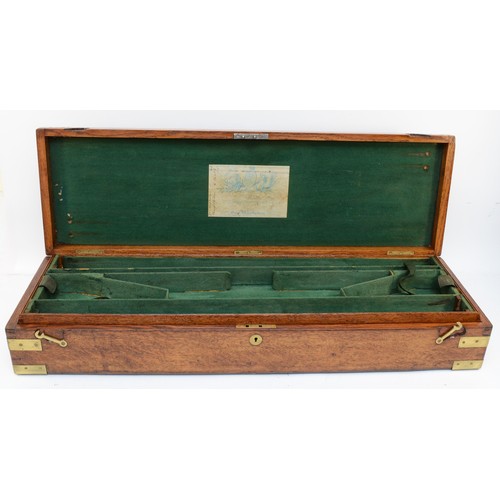 135 - J. Purdey, 314½ Oxford Street, London, a 19th century oak cased and brass mounted double 28 gauge sh... 