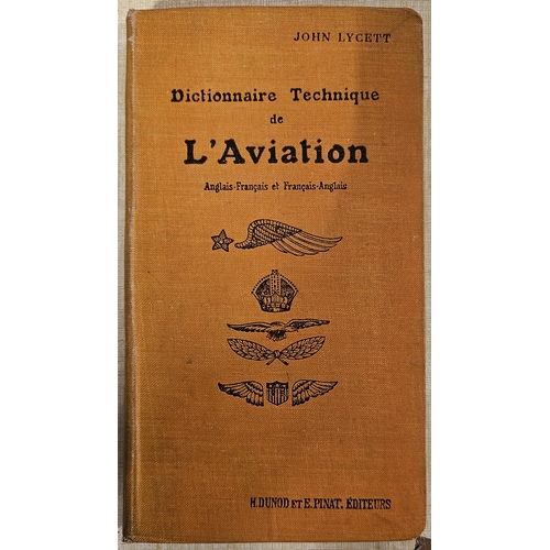 1 - A collection of fourteen aviation related books, to include Dictionaire Technique de L'Aviation, 191... 