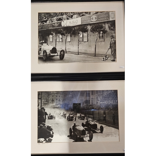 15 - Two photographic reprints of the 1933 Monaco GP and other motoring pictures. (1 box, and 8 loose pic... 