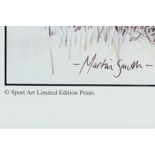 24 - Ayrton Senna, limited edition print by Martin Smith for Sport Art Limited Prints, blind stamp, signe... 