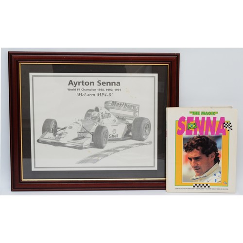 29 - Senna, 'The Magic', a collectors album of 162 information trading cards, 1984 - 1994, original folde... 