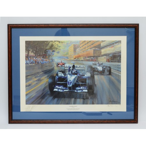 32 - Columbian Magic, Juan Pablo Montoya, limited edition print, by Alan Fearnley, signed in pencil by Mo... 