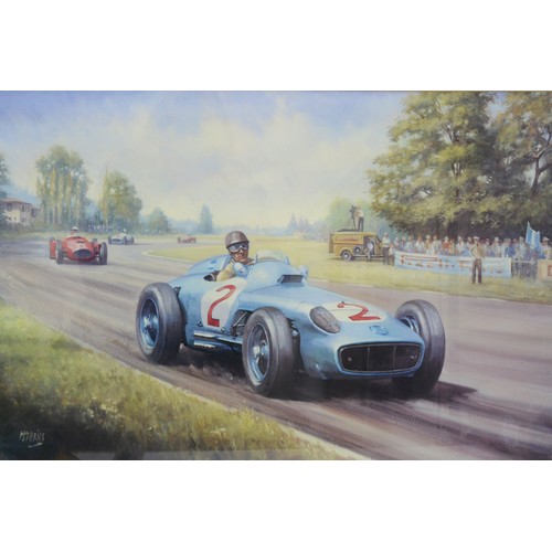 33 - Juan Pablo Montoya, by Martin Smith, limited edition print, signed by the artist, 87/500, 70 x 43cm ... 