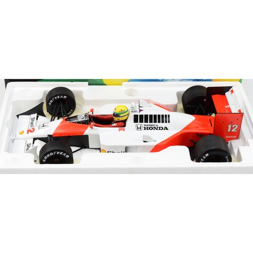 36 - Minichamps, Ayrton Senna Racing Car Collection, scale 1:12 McLaren MP4-4, 1988, boxed. (1 item)