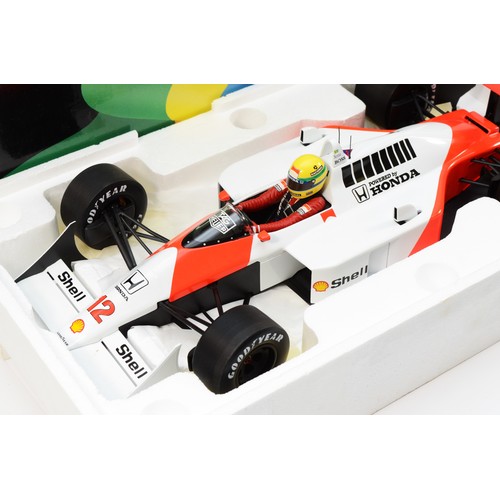 36 - Minichamps, Ayrton Senna Racing Car Collection, scale 1:12 McLaren MP4-4, 1988, boxed. (1 item)