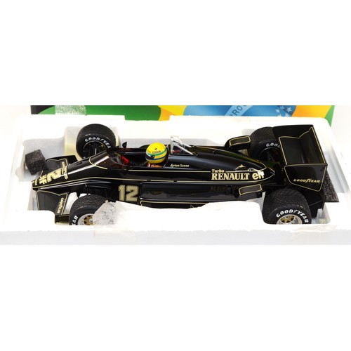 37 - Minichamps, Ayrton Senna Racing Car Collection, scale 1:12 Lotus Renault 97T, 1985, boxed. (1 item)