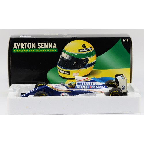 38 - Minichamps, Ayrton Senna Racing Car Collection, scale 1:18 Williams Renault FW16, showcase, boxed. (... 