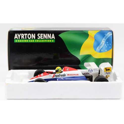 40 - Minichamps, Ayrton Senna Racing Car Collection, scale 1:18 Toleman Hart TG 184, 1984, no showcase, b... 