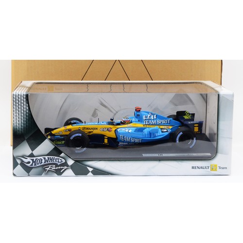 49 - Hot Wheels Racing, Fernando Alonso, Renault R25, scale 1:18, box with display stand and case. (1 ite... 