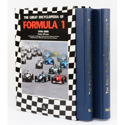 52 - The Great Encyclopaedia of Formula 1, 1950-2000, vol 1 and 2, by Pierre Menard, in protective slip. ... 