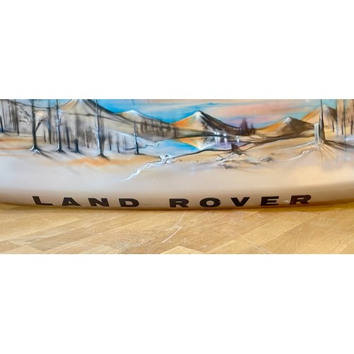 58 - Wall Art, a Land Rover Discovery bonnet with airbrushed Free Spirit Native American scene, 160 x 130... 