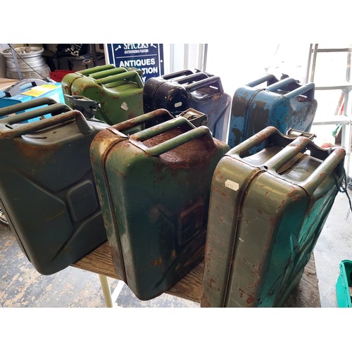 82 - A selection of six 20 litre fuel Jerry Cans. (6 items)