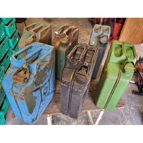 82 - A selection of six 20 litre fuel Jerry Cans. (6 items)