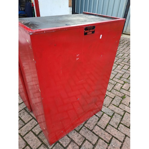 97 - A Versatool tool storage cabinet, with swing out shelves, two drawers. Approximately 106cm x 72cm x ... 