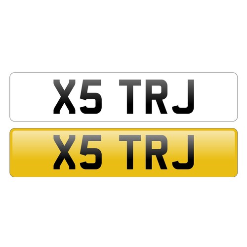 104 - Cherished number X5 TRJ, on retention, buyer to pay for the transfer.