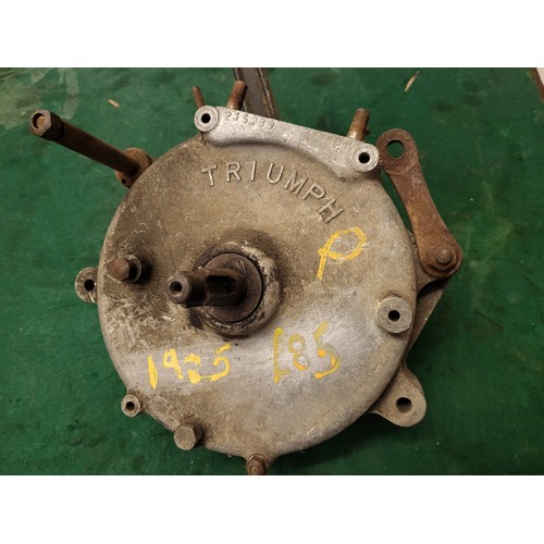 156 - Triumph Model P Crankcase, flywheel, conrods