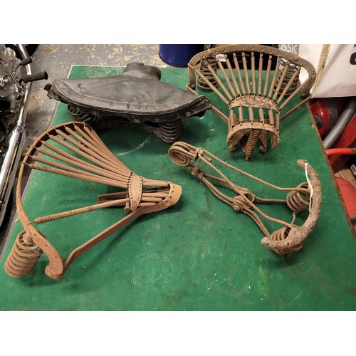 165 - Four Saddle Frames, to include a Terry, and possibly a Brooks Racing