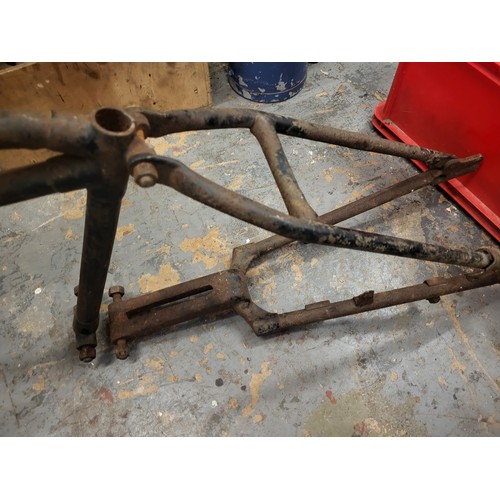 168 - A Vintage Motorcycle Frame, with Springer forks. Possibly c.1920s. Maker Unknown. (1 item)