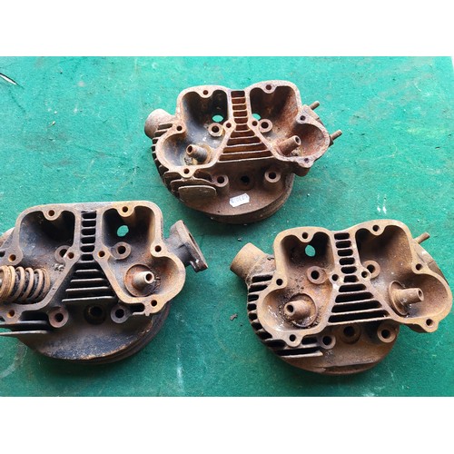 180 - Three Ariel cylinder heads