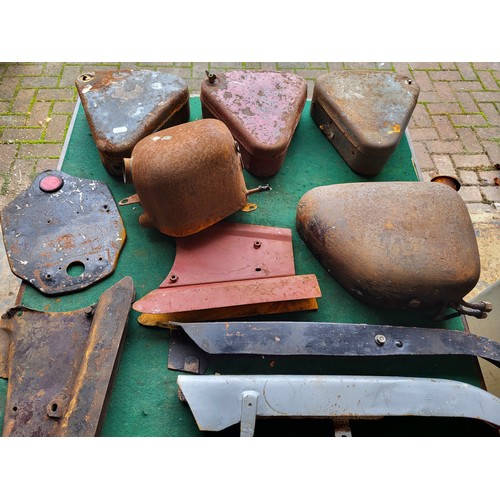 187 - A box of various oil tanks and tool boxes