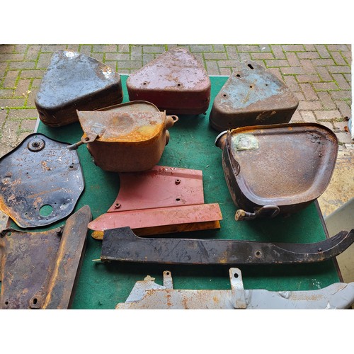 187 - A box of various oil tanks and tool boxes